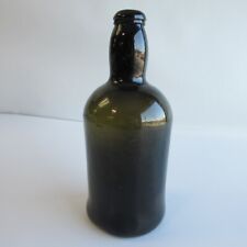 Antigua botella de cerveza licor verde pesado grueso pontil abierto hecha a mano segunda mano  Embacar hacia Argentina