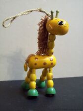 Berço girafa miçangas vintage brinquedo corda de miçangas madeira animal selvagem móvel comprar usado  Enviando para Brazil