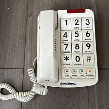 Bell Phones 20200 Big Button Corded White Speaker Phone Number Memory Braille for sale  Shipping to South Africa
