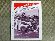 BOBCAT Skid Steer Loaders Industrial Pallet Forks and Grapples Brochure 1979 for sale  Shipping to Canada