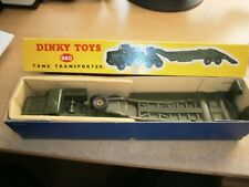 Lot 152: MILITARY Dinky Supertoys 660 Thornycroft Antar Tank Transporter Boxed. for sale  DONCASTER