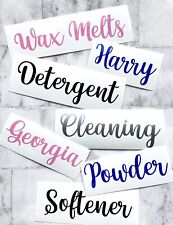 PERSONALISED Custom Vinyl Decal Name Sticker Label Cleaning Wax Melts Laundry  for sale  Shipping to South Africa