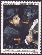 Mónaco #YT1789 Estampillada sin montar o nunca montada 1991 Renoir Monet retrato arte [1783] segunda mano  Embacar hacia Argentina
