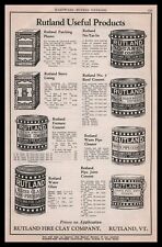 1928 Rutland Fire Clay Co. Vermont remendo revestimento de telhado de gesso impressão de cimento anúncio comprar usado  Enviando para Brazil