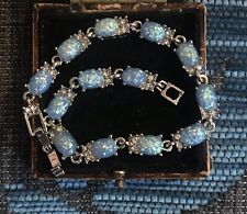 Vintage Style Jewellery Imitation Opal Bracelet Silver Plated, used for sale  Shipping to South Africa