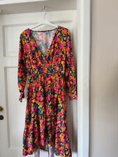Sukienka w kawiaty letnia S/M kolorowa z falbaną rozkloszowana bawełna, używany na sprzedaż  PL