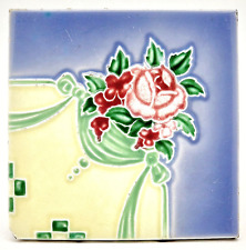 Majolica tile floral for sale  MILTON KEYNES