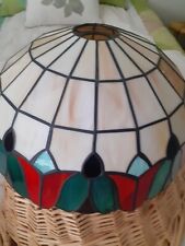 VINTAGE TIFFANY STYLE STAINED GLASS LIGHTSHADE, LAMPSHADE  for sale  Shipping to South Africa