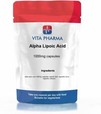 ALPHA LIPOIC ACID  1000mg capsules antioxidant cell damage  VITAPHARMA for sale  Shipping to South Africa