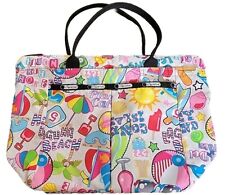 Lesportsac "Medium" Tote Bag Beaches Of Tge World Hopping Bright Multicolor  for sale  Shipping to South Africa