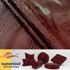 Cubierta de cojín Pd020*rojo negro*piel de cocodrilo de cuero sintético impermeable hecha a medida segunda mano  Embacar hacia Argentina