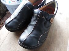 clarks black flat shoes for sale  GLOSSOP