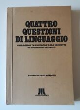 Quattro questioni linguaggio. usato  Torino