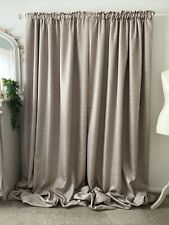 Neutral Curtains Taupe Warm Heavy Full Length  Quality Pair W51” L116” for sale  Shipping to South Africa