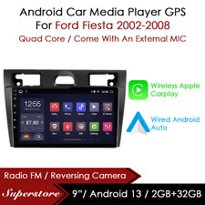 9” Android 13 CarPlay Auto carro estéreo unidade principal GPS para Ford Fiesta 2002-2008 comprar usado  Enviando para Brazil