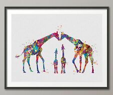 Giraffe family watercolor for sale  WASHINGTON