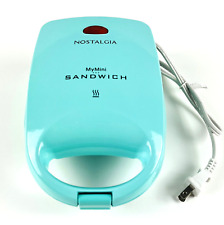Nostalgia My Mini Non-Stick Electric Compact Sandwich Maker Aqua small appliance for sale  Shipping to South Africa