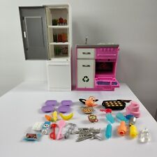 Lot - 2018 BARBIE DREAM HOUSE KITCHEN - Sink Oven Stove Refrigerator & Food Etc for sale  Shipping to South Africa