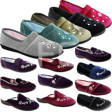 Womens Ladies Hard Sole Indoor Outdoor Slippers Shoes Size Moccasin Comfort New for sale  Shipping to South Africa