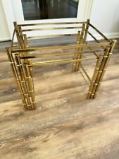 nesting tables faux bamboo for sale  Morrisville
