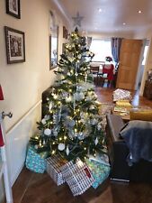 Boxed Marks & Spencer Traditional Pre Lit Christmas Tree 6ft 6 Foot Pre Owned for sale  Shipping to South Africa