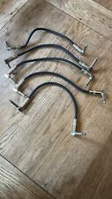 5 x 6.35mm 1/4 Inch Guitar Patch Cables, Right Angle, 6”/25cm for sale  Shipping to South Africa
