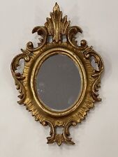 Vintage Giltwood Italian Florentine Baroque MINI Mirror Hollywood Regency  Style for sale  Shipping to South Africa