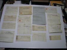14 piezas Papel antiguo de 1860 Nueva York Brooklyn Documentos facturas y otros Billhead  segunda mano  Embacar hacia Mexico