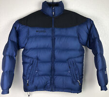 Columbia Down Puffer Jacket Men’s Size Small Blue Black Two Tone Winter Full Zip, used for sale  Meridian