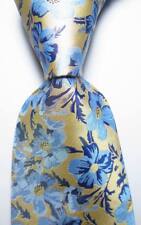 Nova Gravata Masculina Clássica Floral Azul Bege Tecido JACQUARD 100% Seda comprar usado  Enviando para Brazil