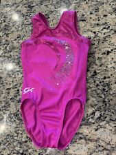 GK Hot Pink & Silver Girls Gymnastics Leotard Child Medium for sale  Shipping to South Africa