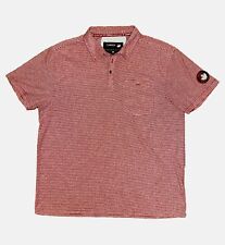 Camisa polo masculina estilo listrada vermelha e branca Canada Weather Gear com bolso (L) comprar usado  Enviando para Brazil