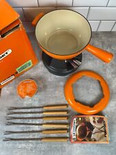 Le Creuset Cast Iron Fondue Set 1.6 L Volcanic France Blemished Read $380.00 NEW for sale  Shipping to South Africa