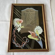 Buzza Motto Print Poem "We Two" from Writings of Gus Kahn c1926 Period Frame for sale  Shipping to South Africa