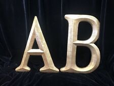 Decoração de parede madeira dourada letra "A"B" 12" comprar usado  Enviando para Brazil