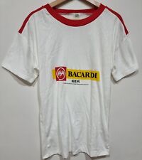 Camiseta vintage con logotipo de ron BACARDI blanca para hombre 20 para adaptarse a 105 cm punta única segunda mano  Embacar hacia Argentina
