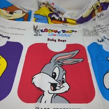 Looney Tunes Lovables Set of 8 Uncut Baby Bibs Bugs Tweety Vintage Fabric Panel for sale  Shipping to South Africa