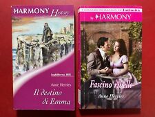 Anne HERRIES Lotto 2 Libri Harmony IL DESTINO DI EMMA + FASCINO RIBELLE History usato  Bologna