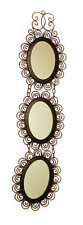 3 pequeños espejos decorativos vintage estilo hierro forjado adornado de metal segunda mano  Embacar hacia Argentina