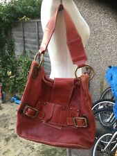 Used, Kate Kuba genuine red leather hobo slouchy shoulder bag  for sale  DAGENHAM