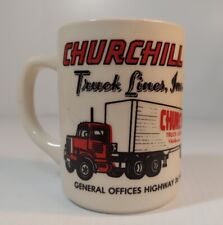 Usado, Caneca Churchill Truck Lines xícara de café vintage rara Chillicothe Missouri comprar usado  Enviando para Brazil