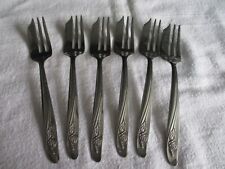 Oneida Stainless Cake Forks x 6 rose pattern for sale  Shipping to South Africa