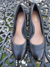 Clarks black leather for sale  IPSWICH