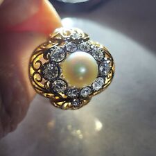Anello perla diamanti usato  Bologna