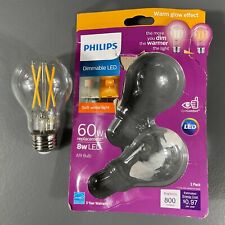 Usado, Lâmpadas brancas macias LED reguláveis Philips A19 60 watts de substituição - 1 lâmpada comprar usado  Enviando para Brazil