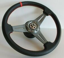 Steering Wheel VW Golf Jetta Mk1 Mk2 Caddy Scirroco Carbon Leather 1977-1988 d'occasion  Expédié en Belgium