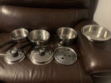 Used, amway queen 7pc Set 3 Pots 2 Lids 1 boiler steam18/8 Stainless Steel Made In USA for sale  Shipping to South Africa