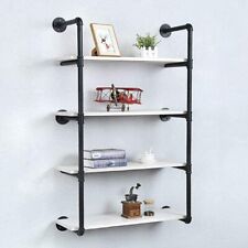 Industrial Pipe Shelving Wall Mounted,30in Rustic Metal Floating Shelves 4 Tier for sale  Columbus