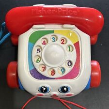 Teléfono Fisher Price 1993 de colección rojo giratorio juguete de tracción ojos móviles ruedas divertido segunda mano  Embacar hacia Argentina