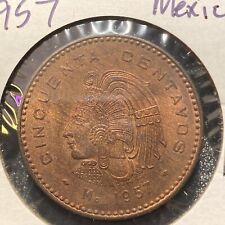 Cincuenta Centavos Moneda Nacional Mexicana 1957 segunda mano  Embacar hacia Argentina